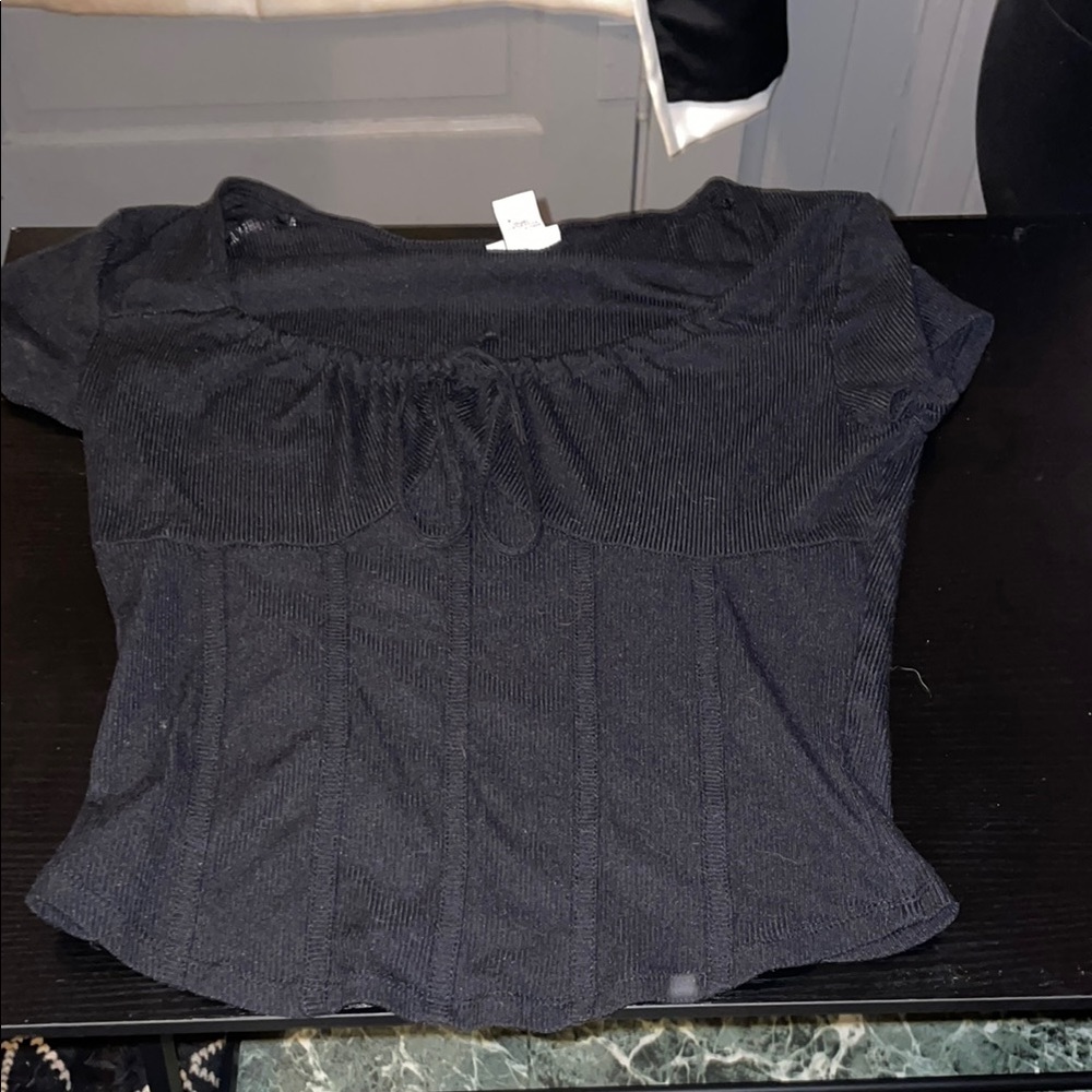 Black corset shirt